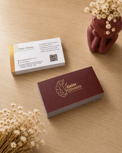 Cartão de Visitas com Hot Stamping Metalizado